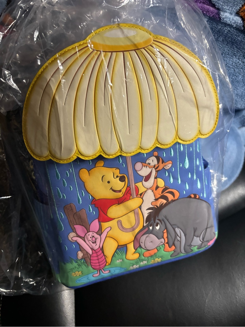 Loungefly Winnie the Pooh Rainy Day Backpack - Yellow & Blue